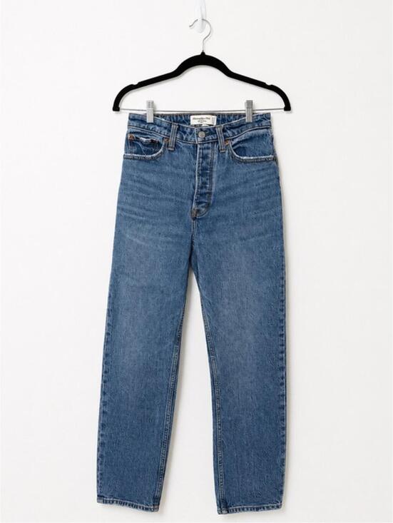 Abercrombie & Fitch Denim - Abercrombie & Fitch Women's The Dad High Rise Curve Love Blue Jeans Size 0